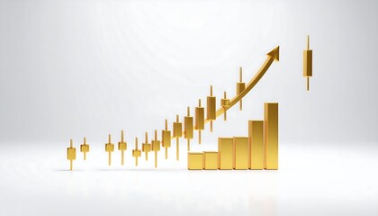 Gold Candlestick Chart Showing Steady Growth
