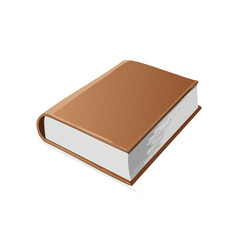 Illustrated tan hardcover book on a black background, learning and literature