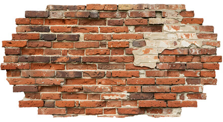 Obraz premium Rustic Red Brick Wall Texture Background Grunge Design Element Vintage Industrial Aged Weathered Masonry Construction Architectural Detail