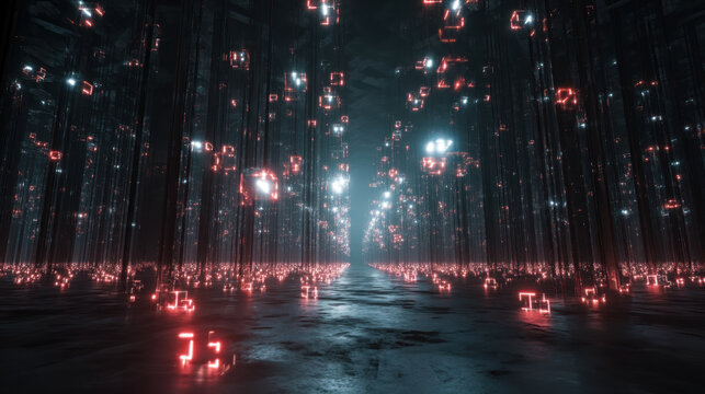 ybersecurity and global communication, secure data network technology, cyberattack protection for worldwide connections, finance, IoT and cryptocurrencies. Cryptocurrency server farm