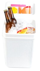 Insulated cooler with food and drinks