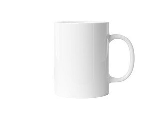 Isolated blank mug on transparent background