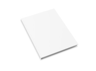White book on transparent background. Isolated blank book
