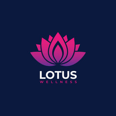Fototapeta premium Lotus wellness beauty product logo