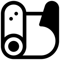 Kraft paper. Outlined stroke vector icon with black-filled details.