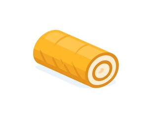 Isometric illustration of a roll cake