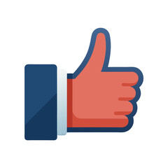 Thumb up and down icon symbol for like and dislike gesture illustration