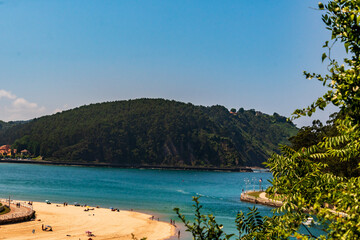 Paisaje en Ribadesella, Asturias, España.