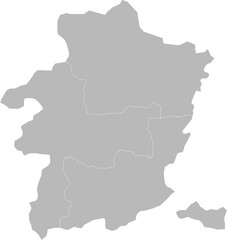 Fototapeta premium Limburg, Belgium – administrative vector map with arrondissement boundaries (LCC projection, PPT-compatible & fully editable)