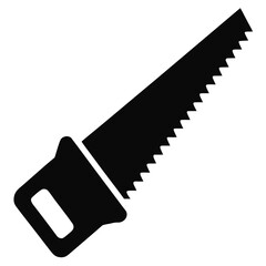 Saw vector clean black silhouette design white background