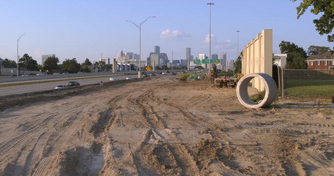 Aerial Drone Footage of 288 Freeway in Houston