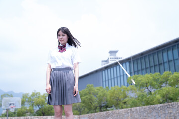 高校生のポートレート