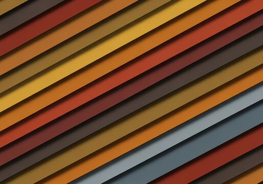 Abstract Diagonal Stripes in Autumn Colors