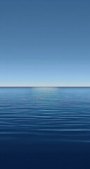 Fototapeta premium Tranquil Blue Ocean Horizon Landscape