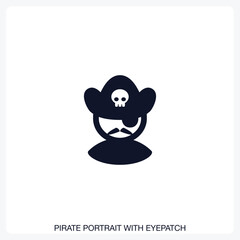 Pirate Portrait with Eyepatch Icon