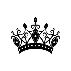 Elegant ornamental crown jewel illustration vector graphic scalable for royalty and luxury designs © Bijoy