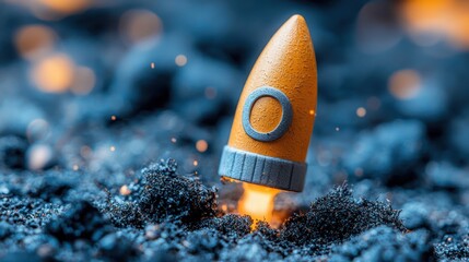 Rocket launch illustration