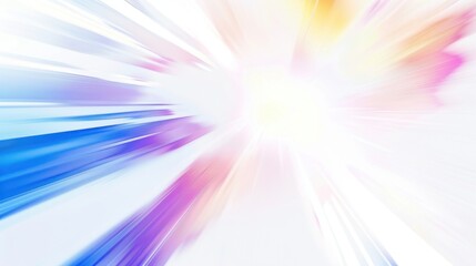 Abstract Radial Light Effects: Glowing Halos & Brilliant Flares on White Background