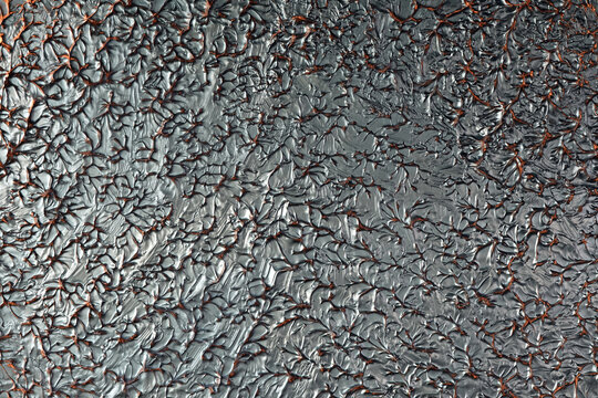 metallic abstract backrgound relief silver copper fissured