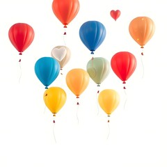 Obraz premium red and yellow balloons