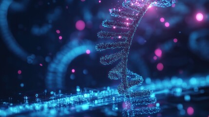 Detailed illustration of dna molecule