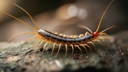 Fototapeta premium Close-up of a centipede