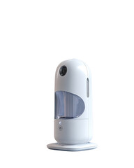 White, rounded, upright disinfection device