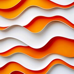Layered orange white abstract wave pattern for dynamic digital backgrounds