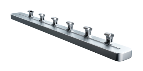 Metal strip with mounted clips