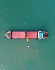 Cargo ship at sea (2)