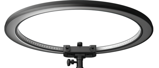 Circular LED ring light with adjustable stand