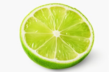 Slice lime fruit plant food.