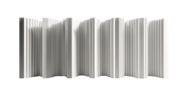 Abstract wavy vertical forms in grayscale