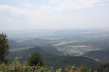 Naklejka premium fog over the mountains