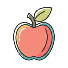 Fototapeta premium Apple Icon Flat Graphic Design