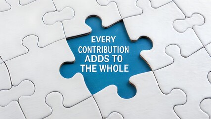 Fototapeta premium Every Contribution Completes the Puzzle of Teamwork and Collaboration
