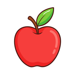 Fototapeta premium Apple Icon Flat Graphic Design