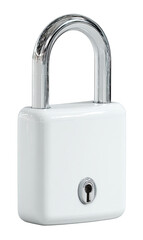 Fototapeta premium White padlock with chrome accents