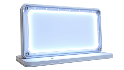 White rectangular illuminated display device