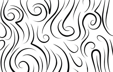 Fototapeta premium abstract simple black lines with dynamic spiral pattern background design