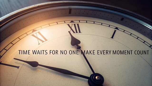 Clock With Roman Numerals Emphasizing Importance of Time Management