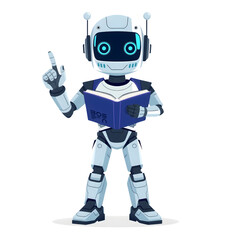 AI Robot Teacher Icon – Educational Assistant Vector Illustration for Online Learning Platforms, Classroom Apps, and E-Learning Branding