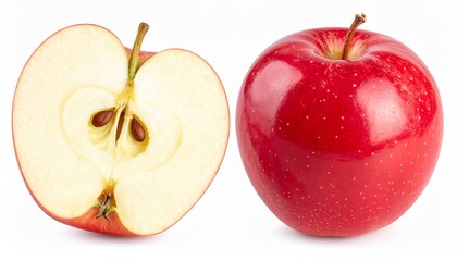 Red Apple Halved Seeds, Core, Fruit, Healthy, Crisp, Juicy, Sweet, Vitamin, Delicious, Fresh