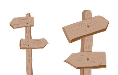 Wooden arrow direction illustration design