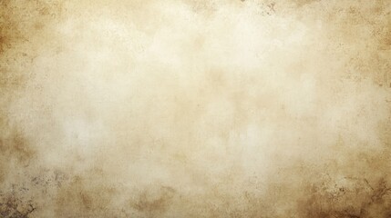 Grungy beige parchment texture with weathered, stained edges - a vintage paper background ideal for design, invitations, posters, and digital artwork.