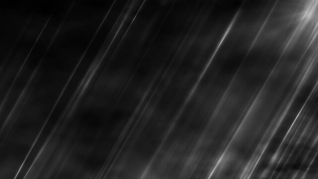 Moving diagonal black white light flares fog. creates moody ambiance for themes of mystery, transition, cinematic visuals, elegant gradients, visual layering, shine elements, touch of surreal motion.