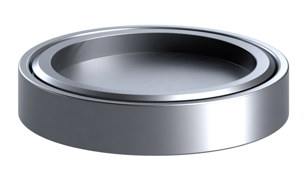 Circular, metallic,  seal ring with a recessed center