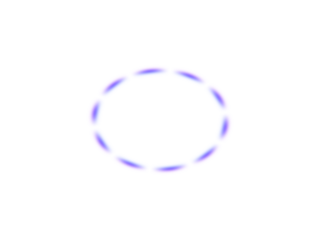 Abstract purple dotted circle isolated on transparent background, representing a loading or processing indicator, with a soft glowing effect