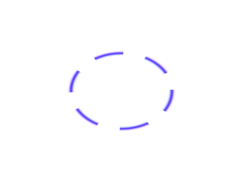 A dashed purple circle outline isolated on a transparent background, representing a fragmented or incomplete abstract design element - Powered by Adobe
