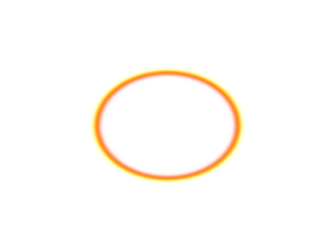 A vibrant orange ring isolated on a clean transparent background, representing a simple geometric shape with a subtle glow - Powered by Adobe
